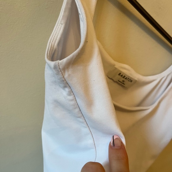 Aritzia Square Neck White Contour Bodysuit - Picture 6 of 7